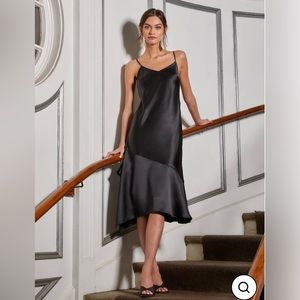 Fifteen Twenty black asymmetric midi hem